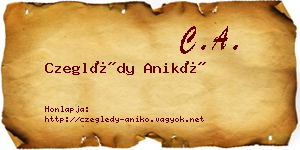Czeglédy Anikó névjegykártya