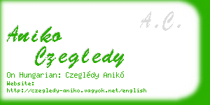 aniko czegledy business card