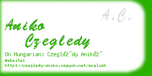 aniko czegledy business card